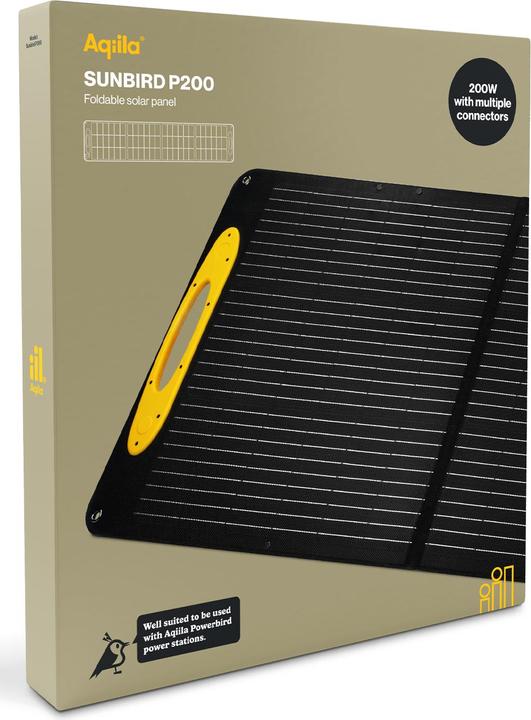 Produktbild Aqiila SUNBIRD P200 AQSO200SUN010 Solar-Ladegerät Ladestrom Solarzelle 9.75A 200W (200 W, 9.25 kg)
