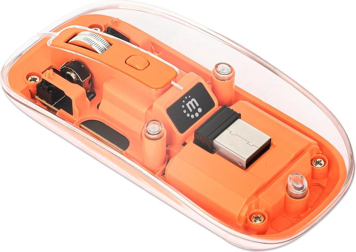 Immagine prodotto Manhattan Mouse MH trasparente 4D, bianco (Senza fili)