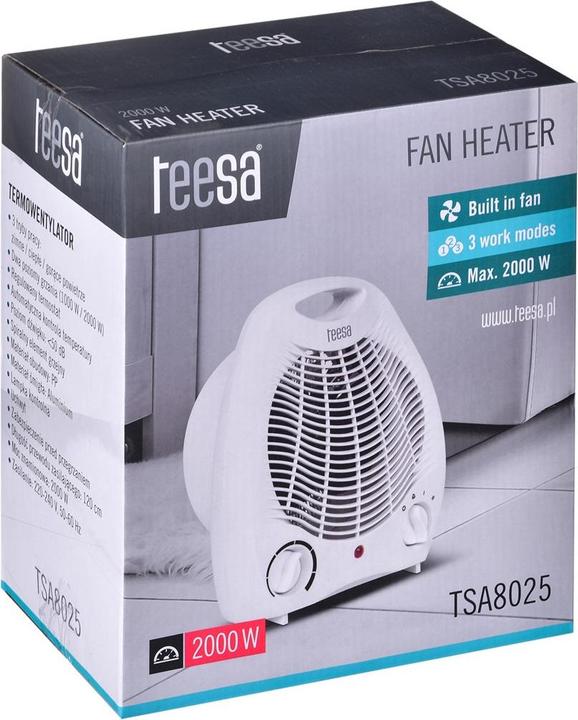 Image du produit Teesa TSA8025 Chauffage électrique d'ambiance Indoor Blanc 2000 W (2000 W)