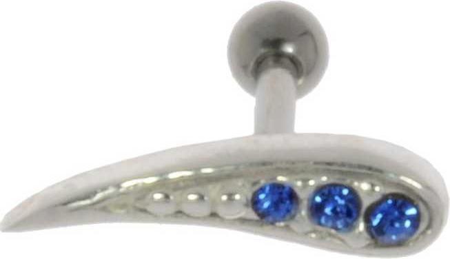 Produktbild Bijouteria Ohrpiercing (Chirurgenstahl 316L, Kristall, Messing mit Silberbeschichtung)