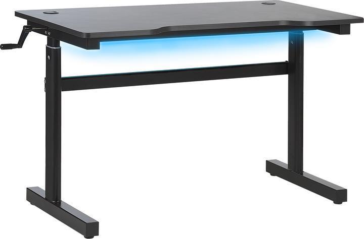 Produktbild Beliani Spieltisch schwarz 120 x 60 cm RGB LED-Beleuchtung manuell verstellbar DURBIN