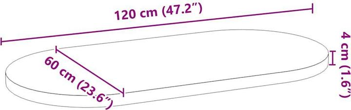 Immagine prodotto VidaXL Lyndsey (120 x 60 x 4 cm)