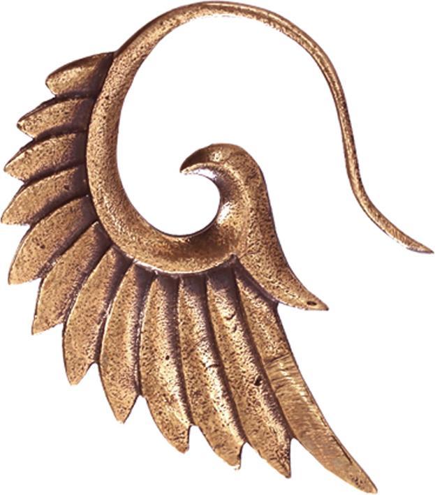 Star Piercing Ohrgewicht Spirale rosegold Engelsflügel klein (ohne Messing, Bronze)