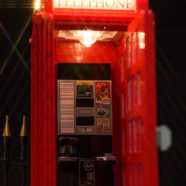 Produktbild BrickBling LED Licht Set für LEGO Rote Londoner Telefonzelle (21347)