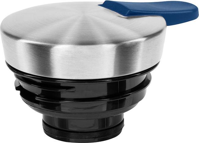 Actual product image Emsa Vacuum jug SOFT GRIP, 1.0 litre, stainless steel / blue One-handed operation with quick-tip (1 l)