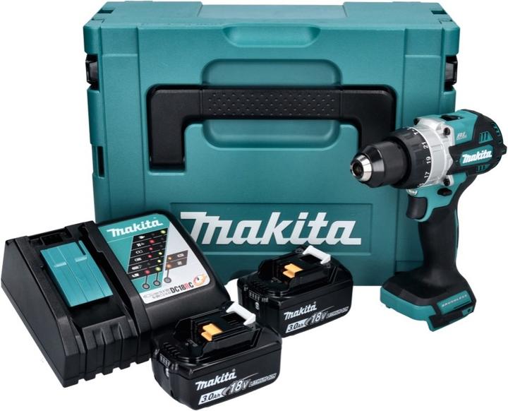 Productafbeelding Makita DHP 486 RFJ Accu Klopboormachine 18 V 130 Nm Borstelloos + 2x Accu 3.0 Ah + Lader + Mak (Oplaadbare batterij)