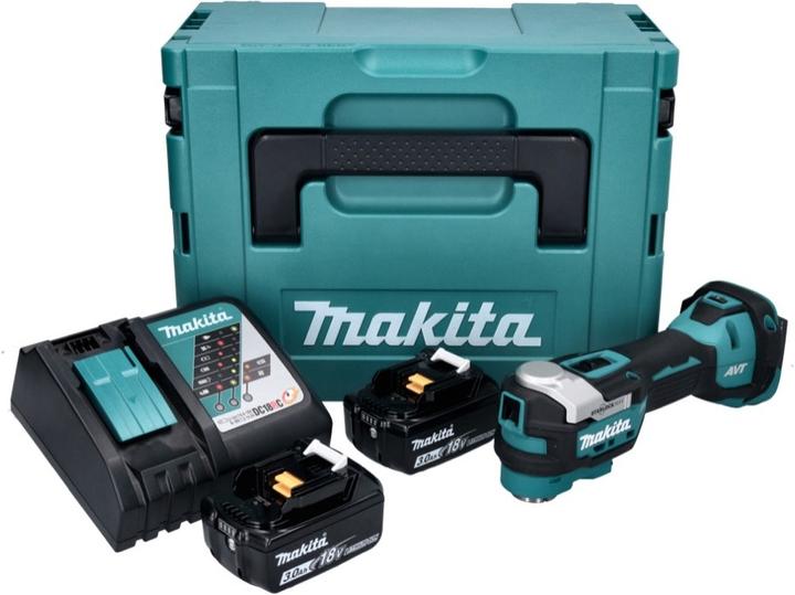 Produktbild Makita DTM 52 RFJ Akku Multifunktionswerkzeug 18 V Starlock Max Brushless + 2x Akku 3,0 Ah + Ladeger