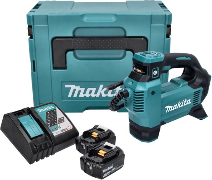 Produktbild Makita DMP 181 RFJ Akku Kompressor 18 V 11,1 bar + 2x Akku 3,0 Ah + Ladegerät + Makpac (11.10 Bar, 22 l)
