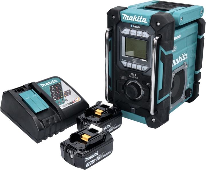 Produktbild Makita DMR 301 RF Akku Baustellenradio 12 V max. - 18 V DAB / DAB+ / Bluetooth + 2x Akku 3,0 Ah + La (AM, FM, DAB+, DAB, Bluetooth)