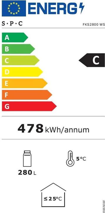 Label énergétique SPC FKS2800-1 WS (280 l)