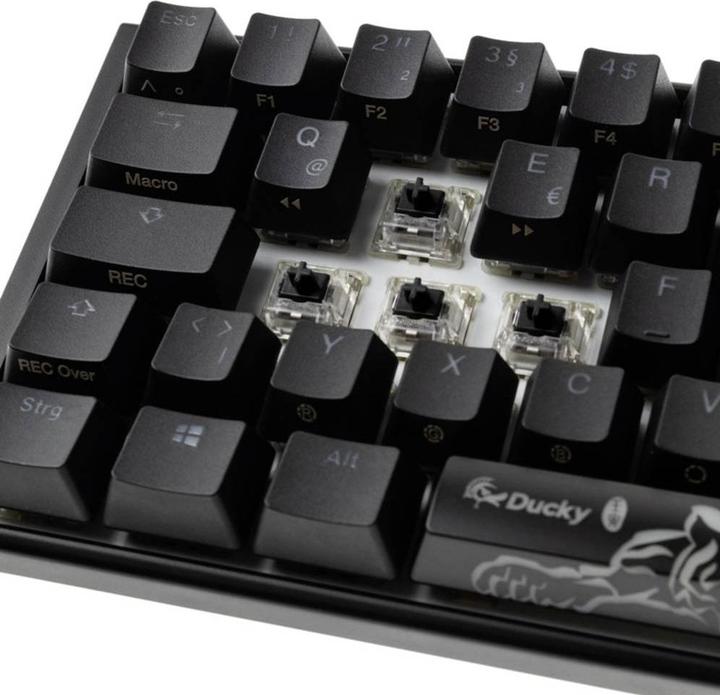 Actual product image Ducky One 3 Classic Black/White SF Gaming Keyboard, RGB LED - MX-Black (DE, Cable)