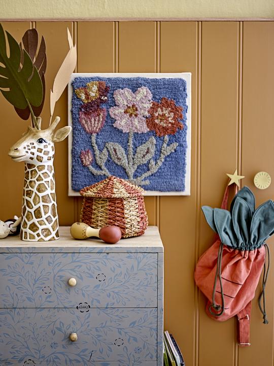 Productafbeelding Bloomingville Mini Sallie Wanddecor, Blauw, Katoen (35 x 35 x 3,5 cm)