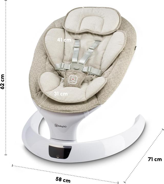 Actual product image BabyGo Swing beige