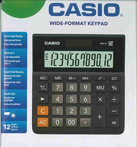 Actual product image Casio Desktop calculator MH-12, 127 x 136.5 x 28.8 mm, black (Batteries, Solar cells)