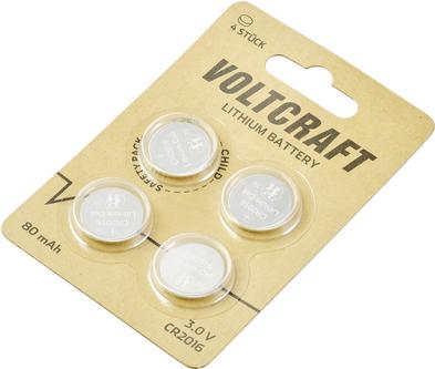 Produktbild Voltcraft LM2016 Knopfzelle CR 2016 Lithium 80 mAh 3 V 4 St. (4 Stk., CR2016, 80 mAh)