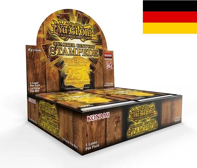 Immagine prodotto Yu-Gi-Oh Scatola di richiamo Quarter Century Stampede (Tedesco, Display del booster)