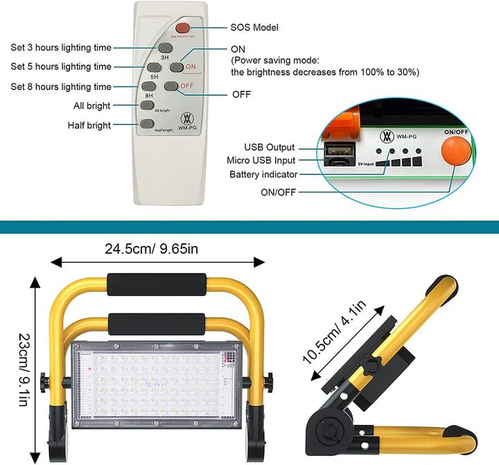 Produktbild Eray LED Akku-Baustrahler (8000 lm)