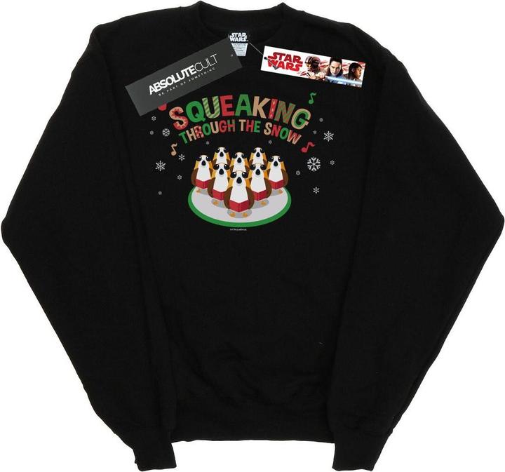 Star Wars The Last Jedi Porgs Squeaking Through The Snow Sweatshirt Jungen
