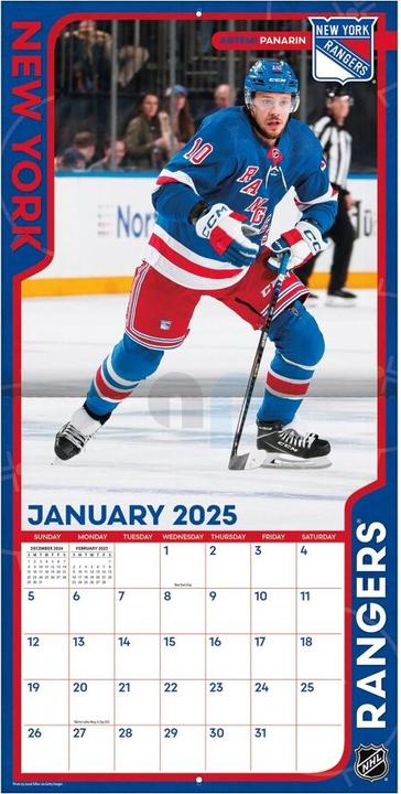 Image du produit NHL - New York Rangers- Calendrier mural d'équipe 30,5 x 30,5 cm 2025 (30,5 x 30,5 cm, Français, Italien, Espagnol, Allemand, Anglais)