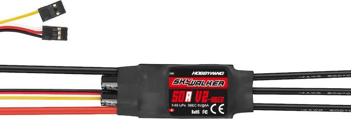 Produktbild Hobbywing Skywalker V2 50A 3-6S, 6A BEC