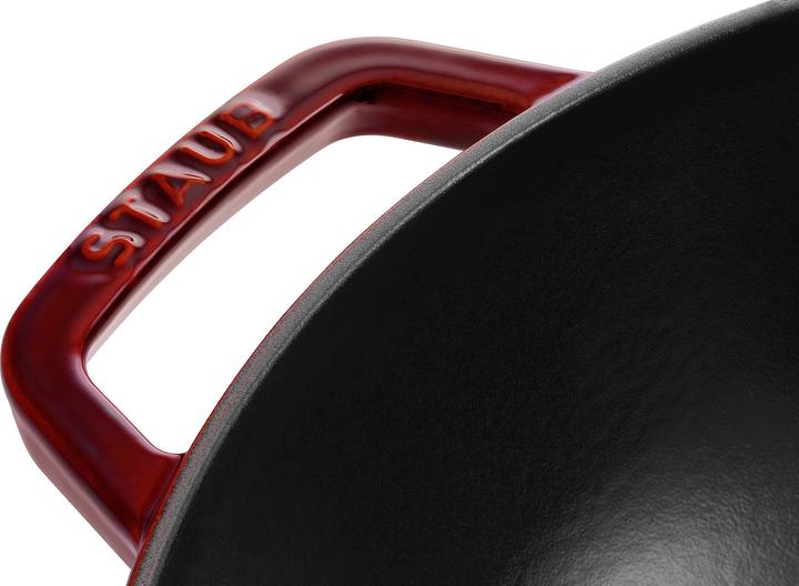 Produktbild Staub Wok mit Glasdeckel (30 cm, Wok Pfanne, Gusseisen)