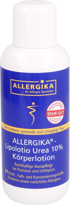 Actual product image Allergika Lipolotio urea 10%, 200 ml LOT (Body lotion, 200 ml)