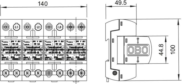 Produktbild OBO Bettermann OBO CoordinatedLightningController MCD 50B/3 1