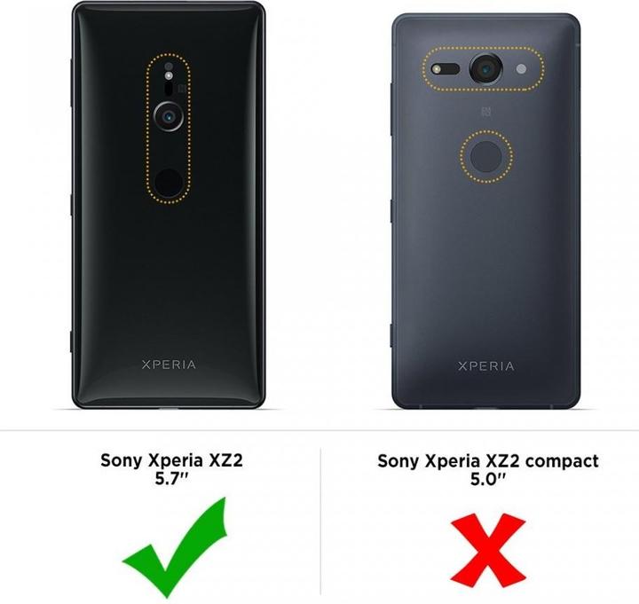 Actual product image Screenguard Sony Xperia XZ2 Cover Carbon Brushed Soft TPU (Sony Xperia XZ2)