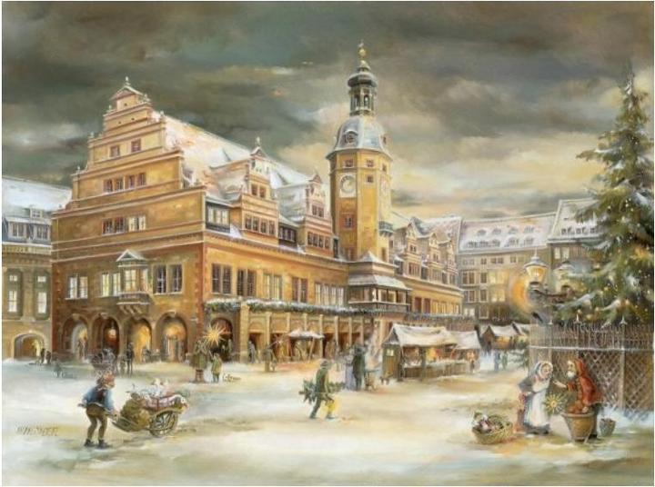 Produktbild Olewinski & Tochter 2917 - Weihnachtspostkarte "Leipzig Rathaus" (1 Stk.)