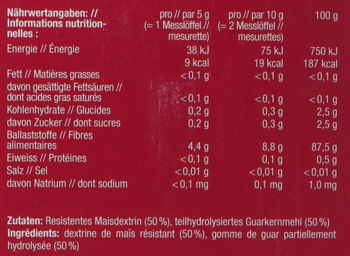 Valori nutrizionali e ingredienti Omni Logic Fibra in polvere (1 Pezzo/i, Polvere, 364 g)