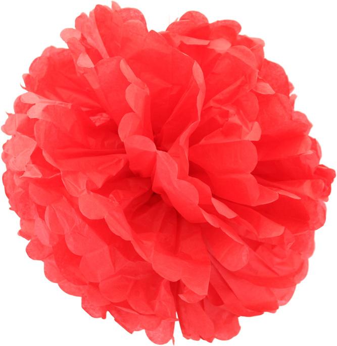 Produktbild Pompon aus Papier Rot - 30cm