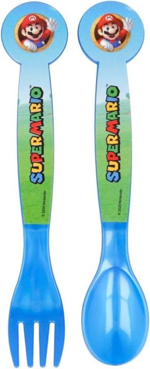 Actual product image Tinisu Super Mario plastic cutlery set - 2 pieces