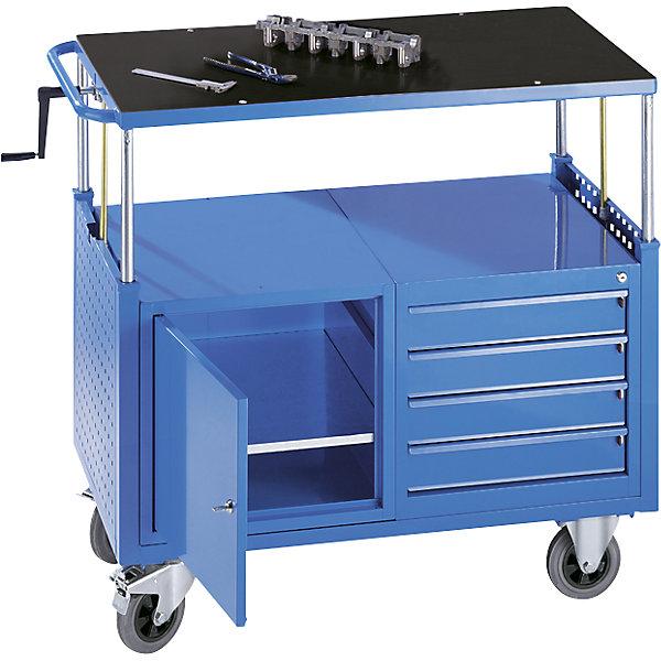 Produktbild eurokraft pro Montagewagen, höhenverstellbar (400 kg)