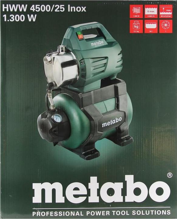 Produktbild Metabo Hauswasserwerk 230 V 4500 l/h (Hauswasserpumpe)