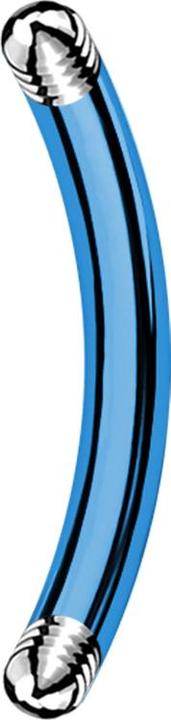 Produktbild Star Piercing Bananen-Stab hellblau (Titan G23, ohne Messing)