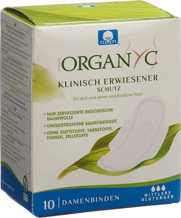 Produktbild Organyc Monatsbinden (10 x, Damenbinden)