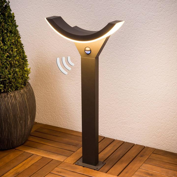 Immagine prodotto Lucande Mezza luce da giardino per esterni con sensore Grafite (550 lm, IP54)