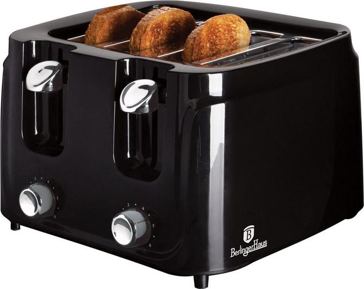 Produktbild BerlingerHaus BH9241 Toaster, 4 slices Black Silver Collection blacksilver