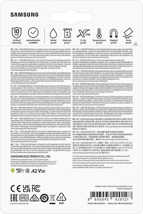 Produktbild Samsung EVO Plus (256 GB, microSDXC, U3, UHS-I)