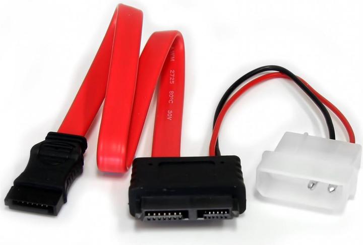 Actual product image StarTech .com Slimline SATA to SATA with LP4 power cable / adapter