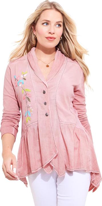 Actual product image Joe Browns Floral Embroidered Jersey Top (40)