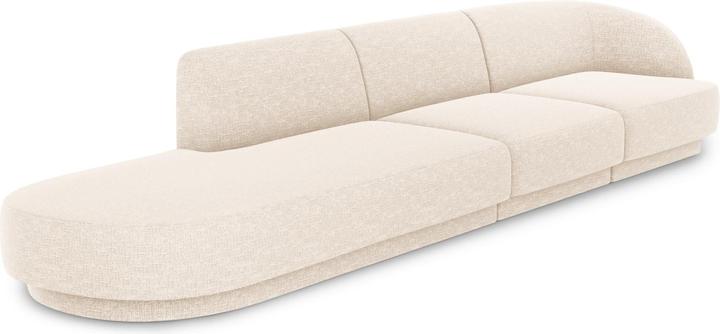 Actual product image Micadoni Left Sofa, "Miley", 4 Seats, 323x90x70Made in Europe (2 person sofa, 3-seater, 4-seater)