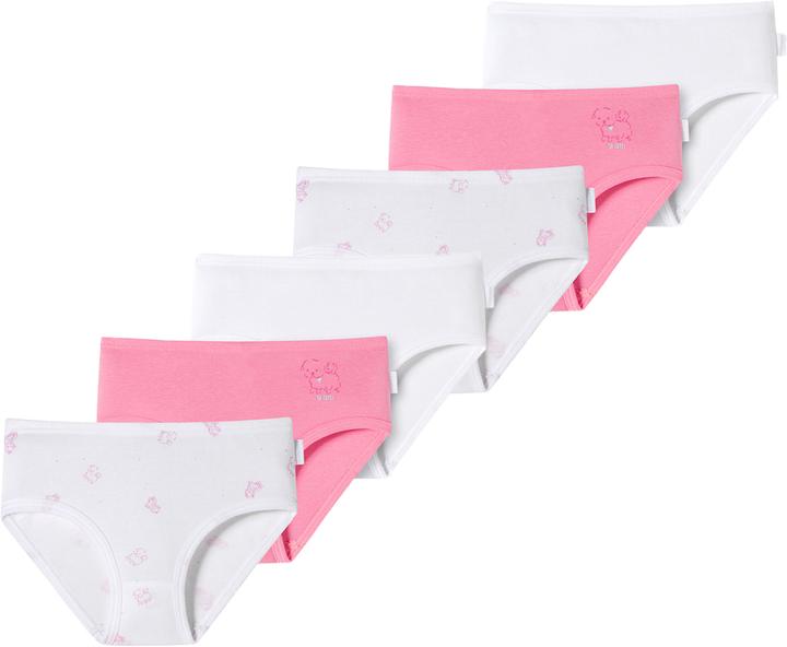 Schiesser 6er Pack Kids Girls Feinripp Organic Cotton Slips / Unterhosen