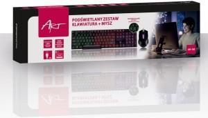 Immagine prodotto Art KLART AK-50 Tastiera e mouse retroilluminati a filo AK-50 (Ing. Int., Cablato)