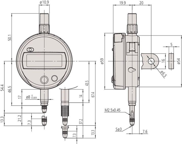 Immagine prodotto Mitutoyo Indicatore a quadrante ID-S 543-790 (1.27 cm)