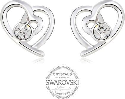 Immagine prodotto Levien Orecchini romantici Cuori con cristalli trasparenti (L)