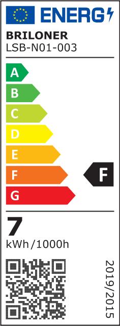 Energie-Label Briloner LED Badleuchte, schwarz, LED/6,5W (700 lm)