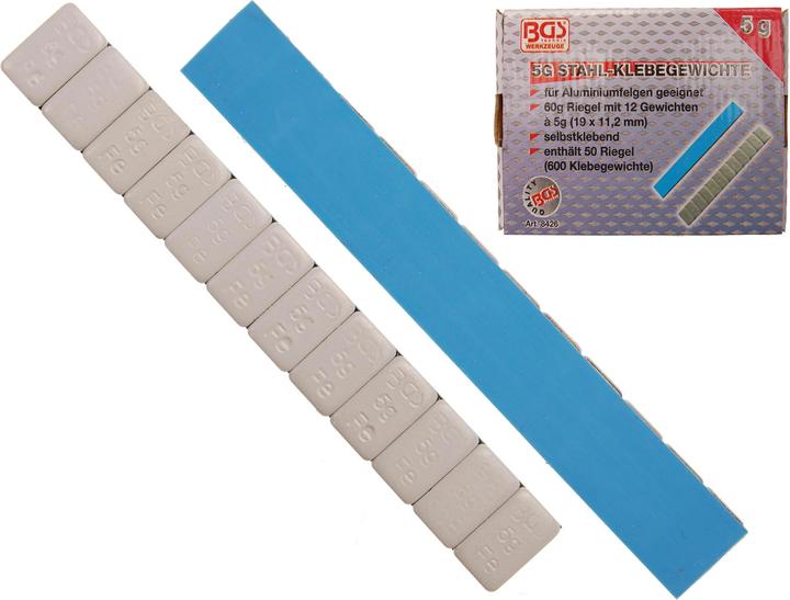 BGS Wheel Balancing Weights | 12 x 5 g | 50 pcs.