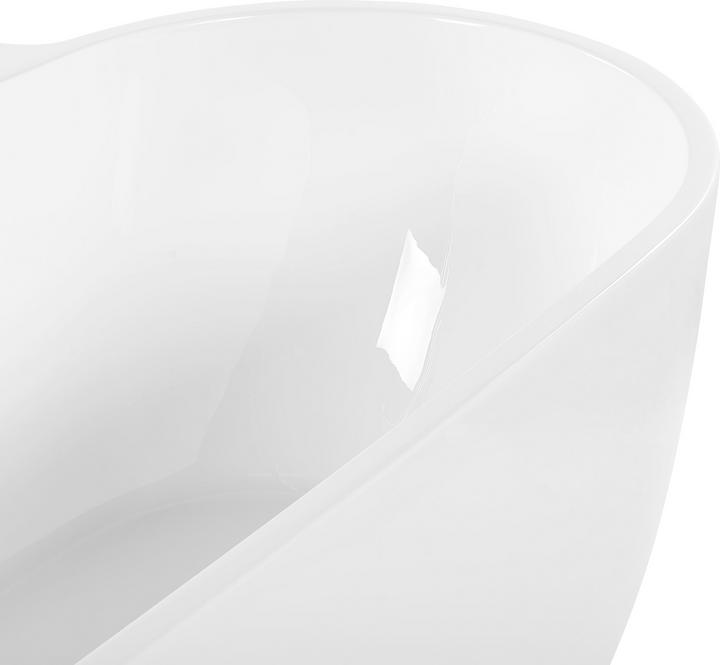 Produktbild Beliani Badewanne freistehend weiss mit Armatur oval 170 x 80 cm ROTSO (286 l, 80 cm, 170 cm)