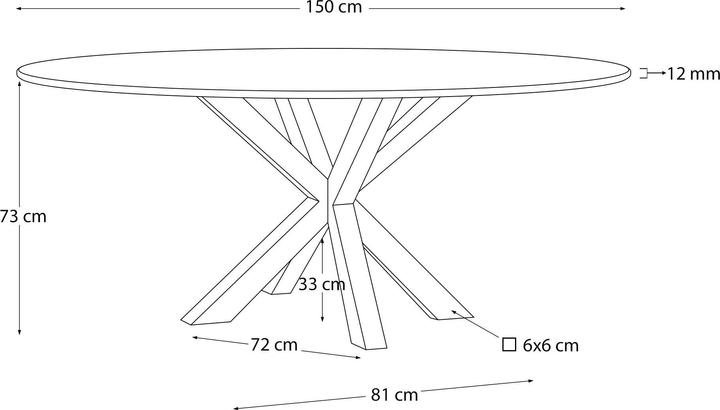 Actual product image Kave Home Argo (150 x 150 cm)
